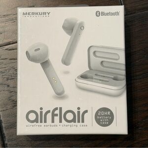 Airflair wireless free earbuds with case NIB